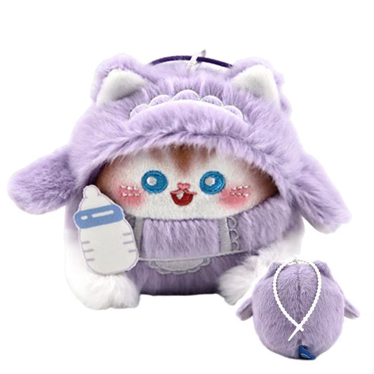 Cute Squeaks Cat Toys Kids Interactive Scented Pendant Realistic Soft Plush Toy Cat for Children Girls Boys Adults