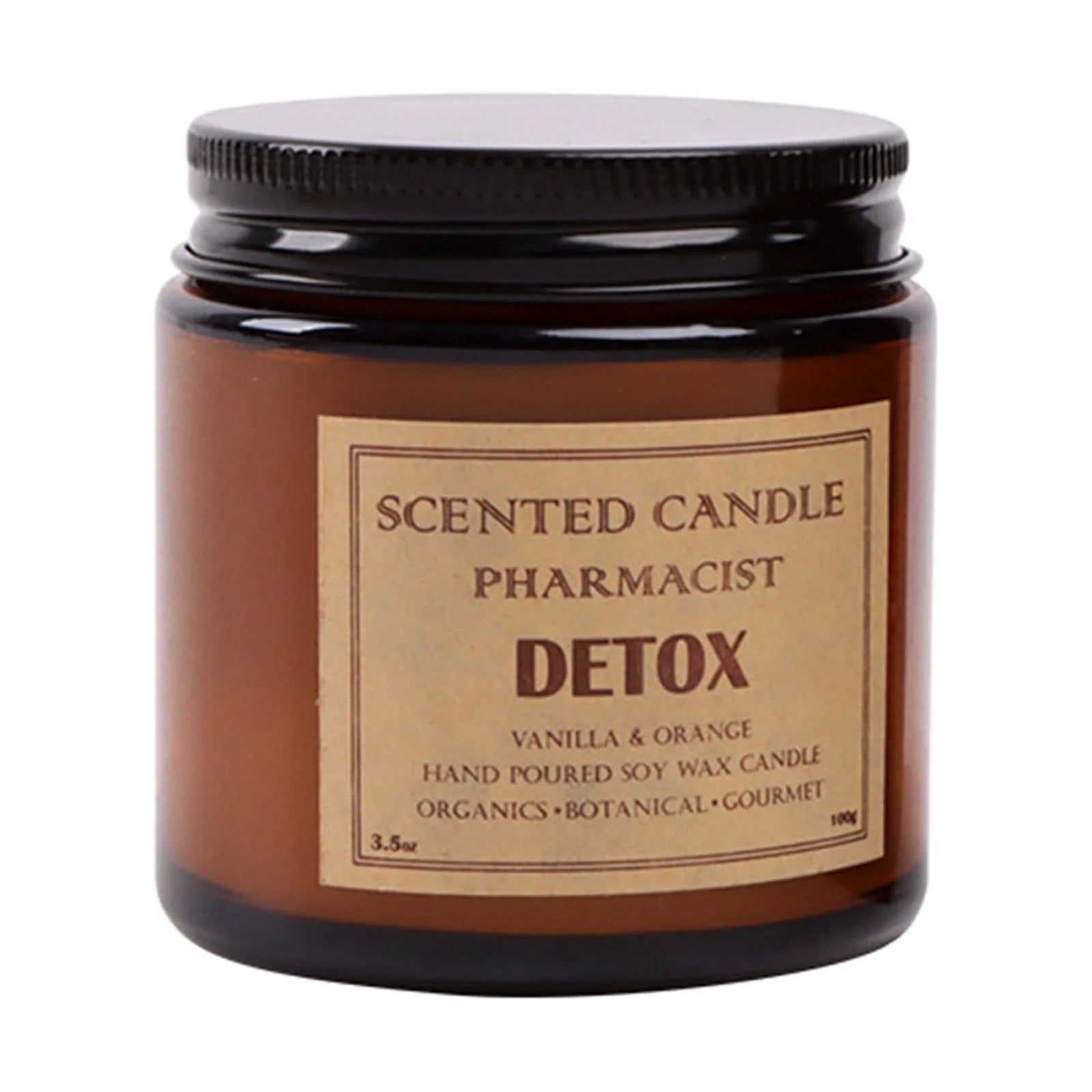 Soy Wax Jar Candle, Sandalwood, Black