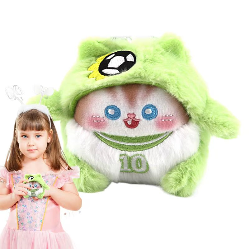 Cute Squeaks Cat Toys Kids Interactive Scented Pendant Realistic Soft Plush Toy Cat for Children Girls Boys Adults