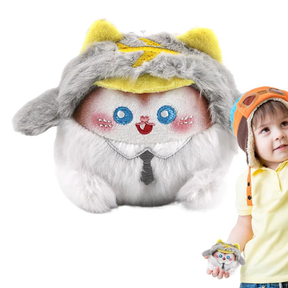 Cute Squeaks Cat Toys Kids Interactive Scented Pendant Realistic Soft Plush Toy Cat for Children Girls Boys Adults