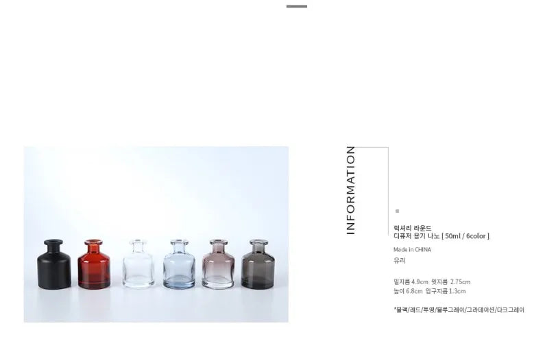 1pcs 50ml Home Fragrance Diffuser Bottle Party Gifts Glass Container Reed Diffuser Essential Oil Bottle Oil Diffusers Sticks
