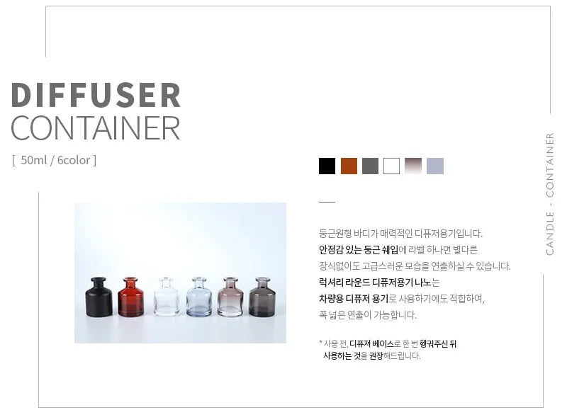 1pcs 50ml Home Fragrance Diffuser Bottle Party Gifts Glass Container Reed Diffuser Essential Oil Bottle Oil Diffusers Sticks
