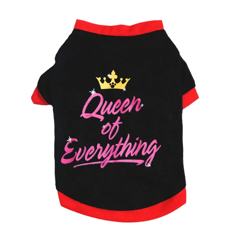 Fashion Print Puppy Dog T-shirt Vest Cozy Cotton Pet Summer Clothes for Small Dogs Cats Chihuahua Pullovers Pomeranian Clothing