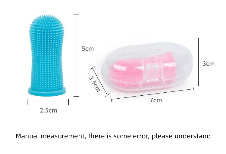 Dog Super Soft Pet Finger Toothbrush Teeth Cleaning Bad Breath Care Nontoxic Silicone Tooth Brush Tool Toothbrush Anti-Cavity