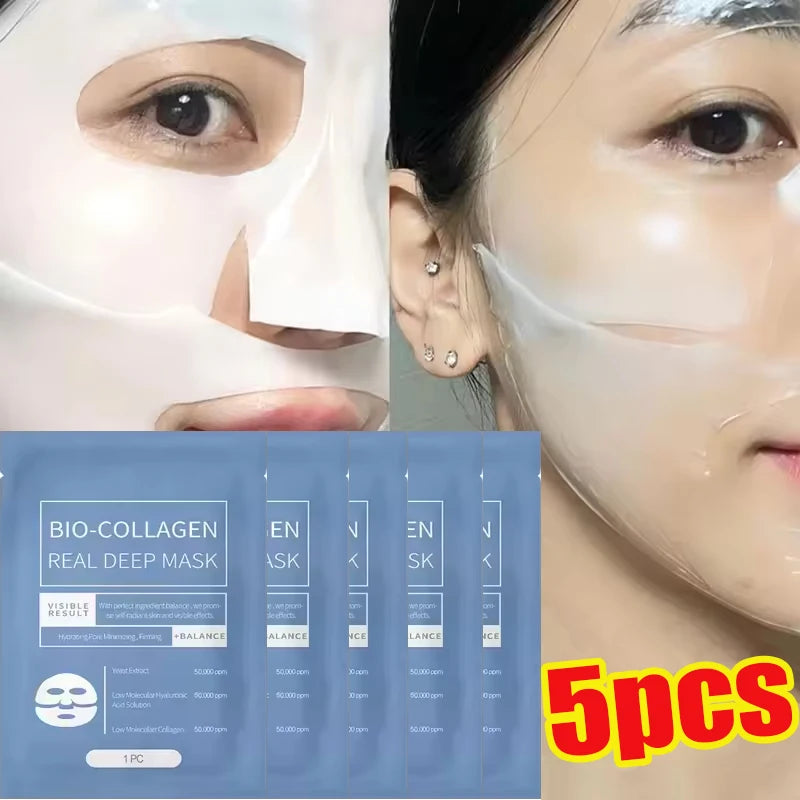 1/3/5/10PCS Bio Collagen Face Mask Anti Wrinkle Fade Face Fine Line Lift Firm Skin Anti-Aging Brighten SkinCare Korean Cosmetics