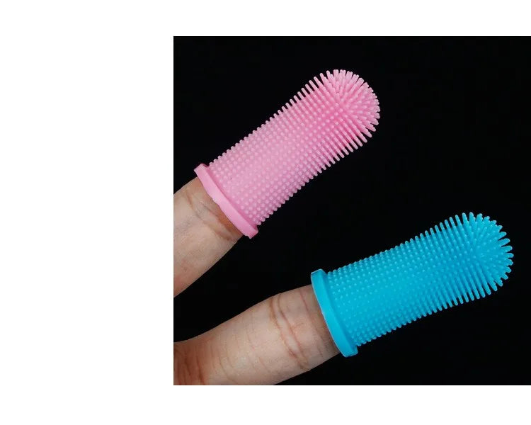 Dog Super Soft Pet Finger Toothbrush Teeth Cleaning Bad Breath Care Nontoxic Silicone Tooth Brush Tool Toothbrush Anti-Cavity