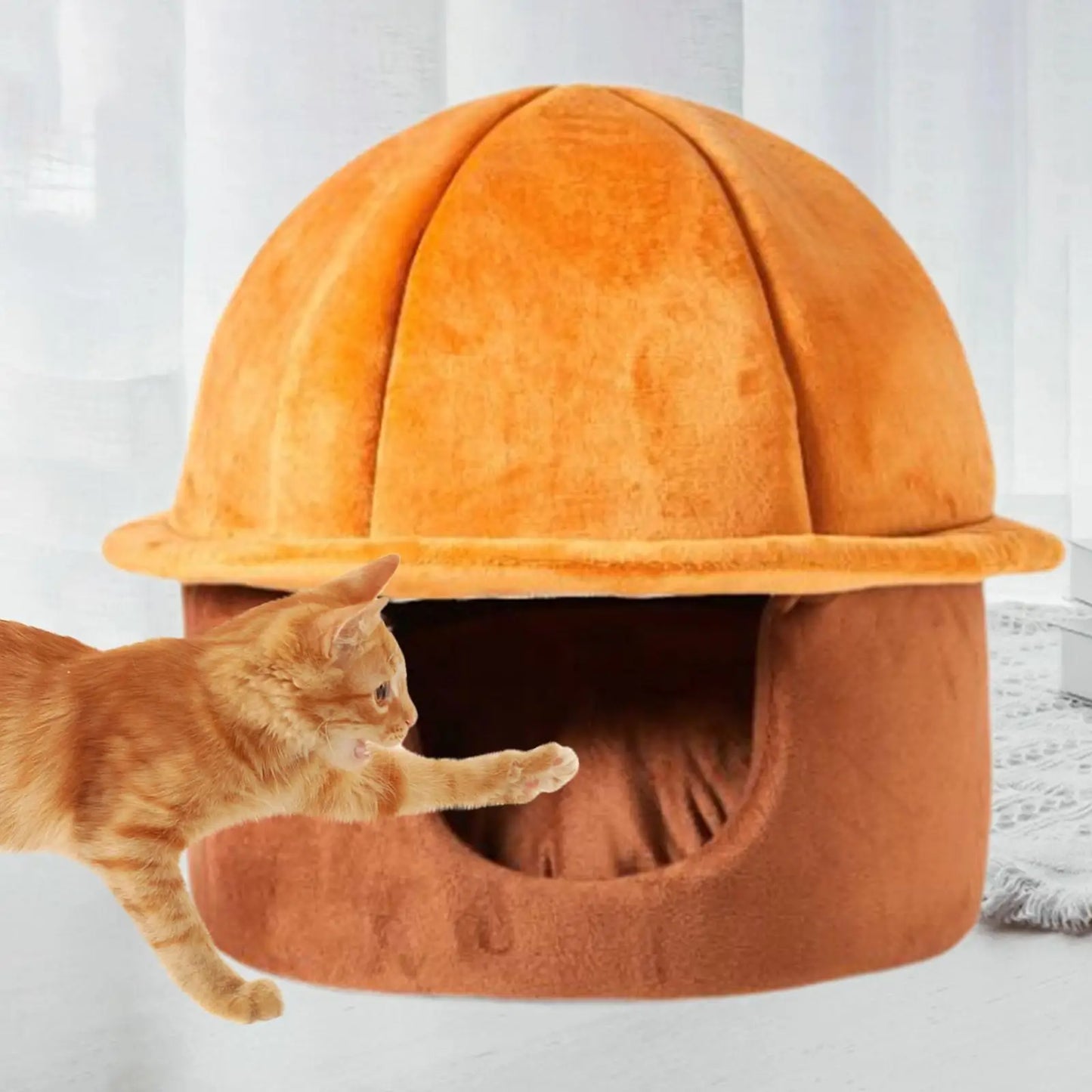 Cats Tunnel Bed with Zipper Washable Training Toy Detachable Easy to Carry Cozy Pet Cave Nest for Senior Cats Rabbits Play Puppy