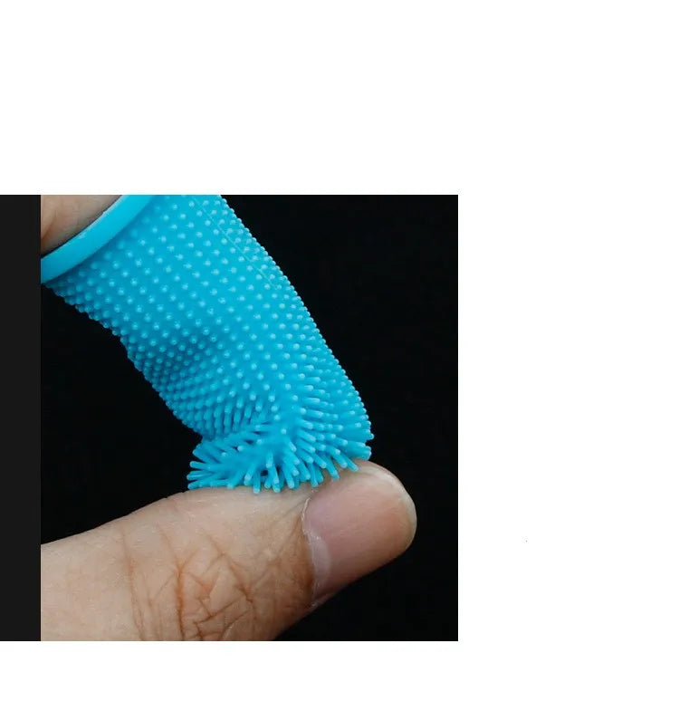 Dog Super Soft Pet Finger Toothbrush Teeth Cleaning Bad Breath Care Nontoxic Silicone Tooth Brush Tool Toothbrush Anti-Cavity