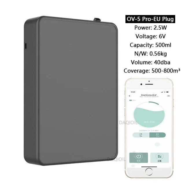 Smart Aroma Diffuser Wall Mounted Essential Oil Diffuser  APP Control Fragrance Diffuser Big Coverage Scent Machine Hotel Home