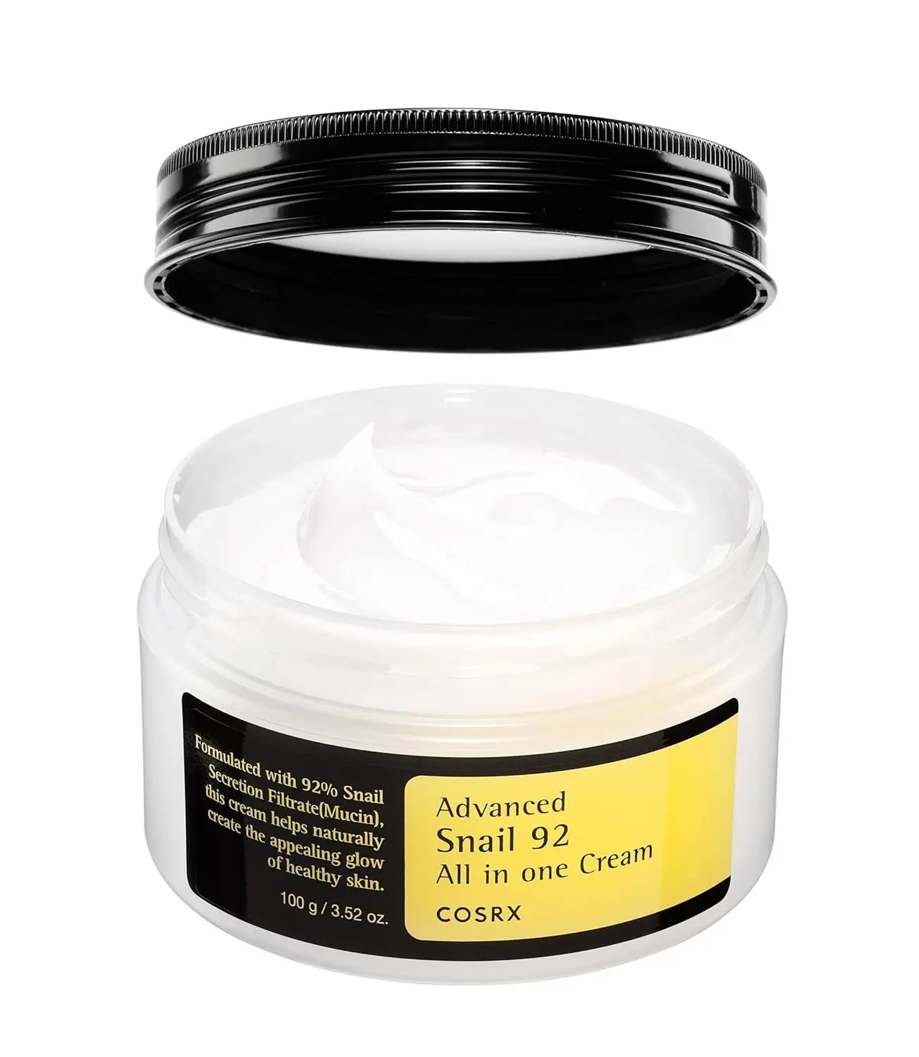 COSRX Snail Mucin 92% Face Moisturizer Lightweight Moisturing Cream for Soft Korean 3.52 Oz Moisturizer Face Cream
