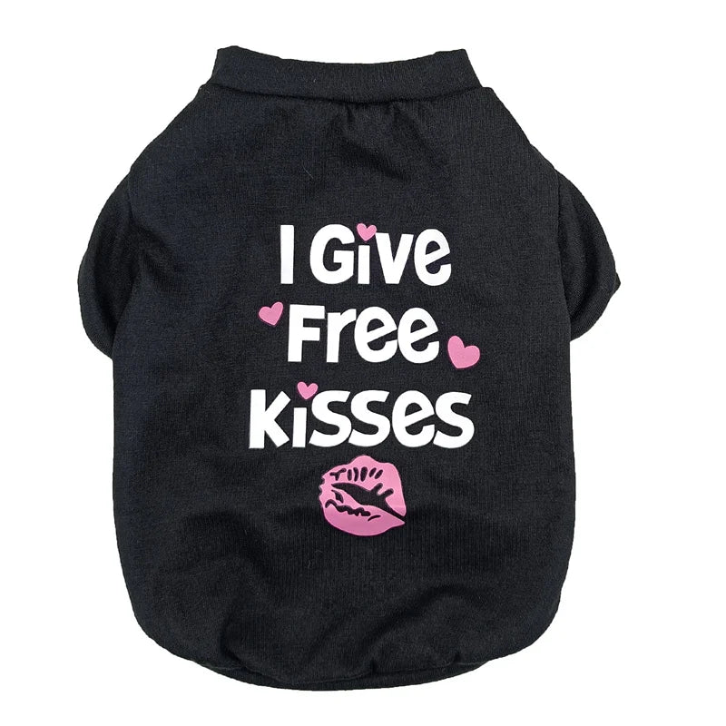 Fashion Print Puppy Dog T-shirt Vest Cozy Cotton Pet Summer Clothes for Small Dogs Cats Chihuahua Pullovers Pomeranian Clothing
