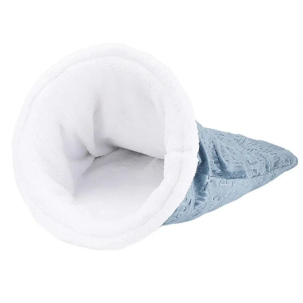 Cozy Pet Bed Tunnel Design Cozy Plush Cat Sleeping Bag Cave for Winter Self-warming Pet Tunnel Nest for Small Dogs Cats 360°