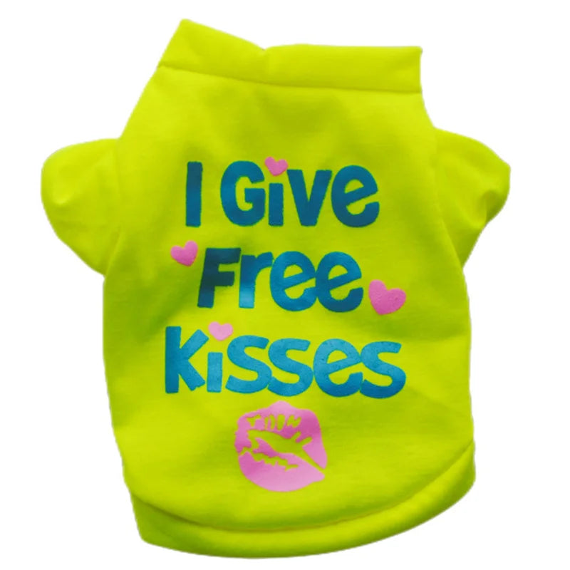 Fashion Print Puppy Dog T-shirt Vest Cozy Cotton Pet Summer Clothes for Small Dogs Cats Chihuahua Pullovers Pomeranian Clothing