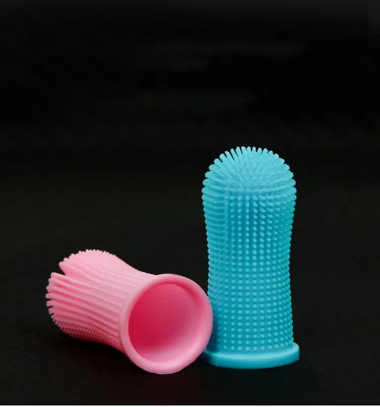 Dog Super Soft Pet Finger Toothbrush Teeth Cleaning Bad Breath Care Nontoxic Silicone Tooth Brush Tool Toothbrush Anti-Cavity