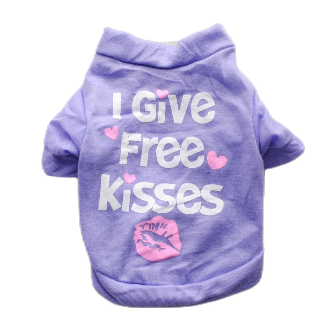Fashion Print Puppy Dog T-shirt Vest Cozy Cotton Pet Summer Clothes for Small Dogs Cats Chihuahua Pullovers Pomeranian Clothing