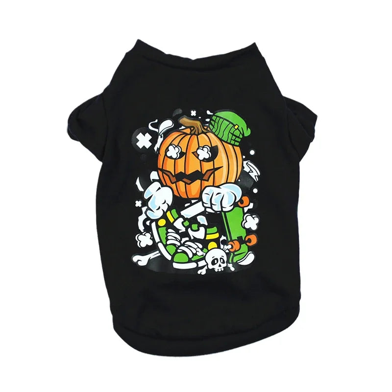 Fashion Print Puppy Dog T-shirt Vest Cozy Cotton Pet Summer Clothes for Small Dogs Cats Chihuahua Pullovers Pomeranian Clothing
