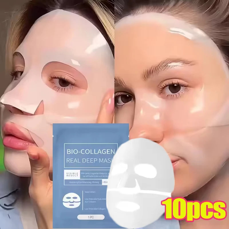 1/3/5/10PCS Bio Collagen Face Mask Anti Wrinkle Fade Face Fine Line Lift Firm Skin Anti-Aging Brighten SkinCare Korean Cosmetics