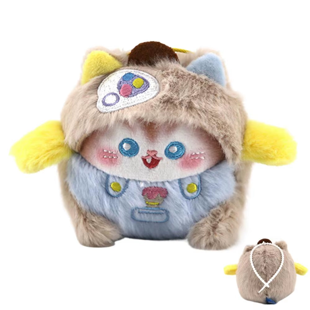 Cute Squeaks Cat Toys Kids Interactive Scented Pendant Realistic Soft Plush Toy Cat for Children Girls Boys Adults